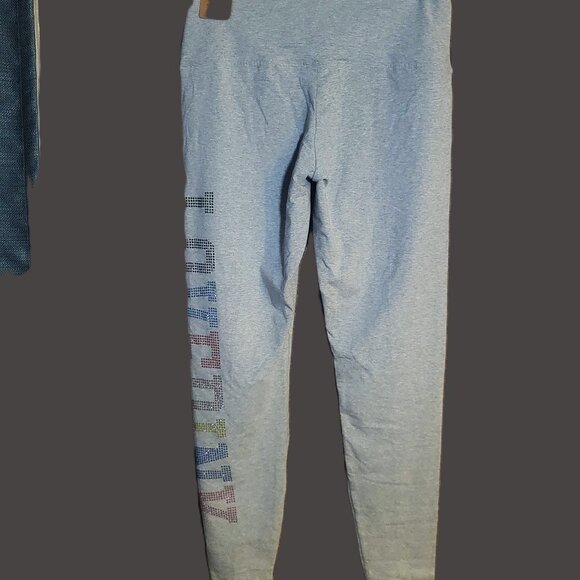 NWT! Victoria Secret PINK High Waist Full Length Legging Rainbow Rhinestone - XL - Picture 6 of 11